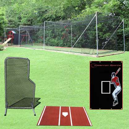 Cimarron Sports 70' Complete Deluxe Commercial Batting Cage Bundle