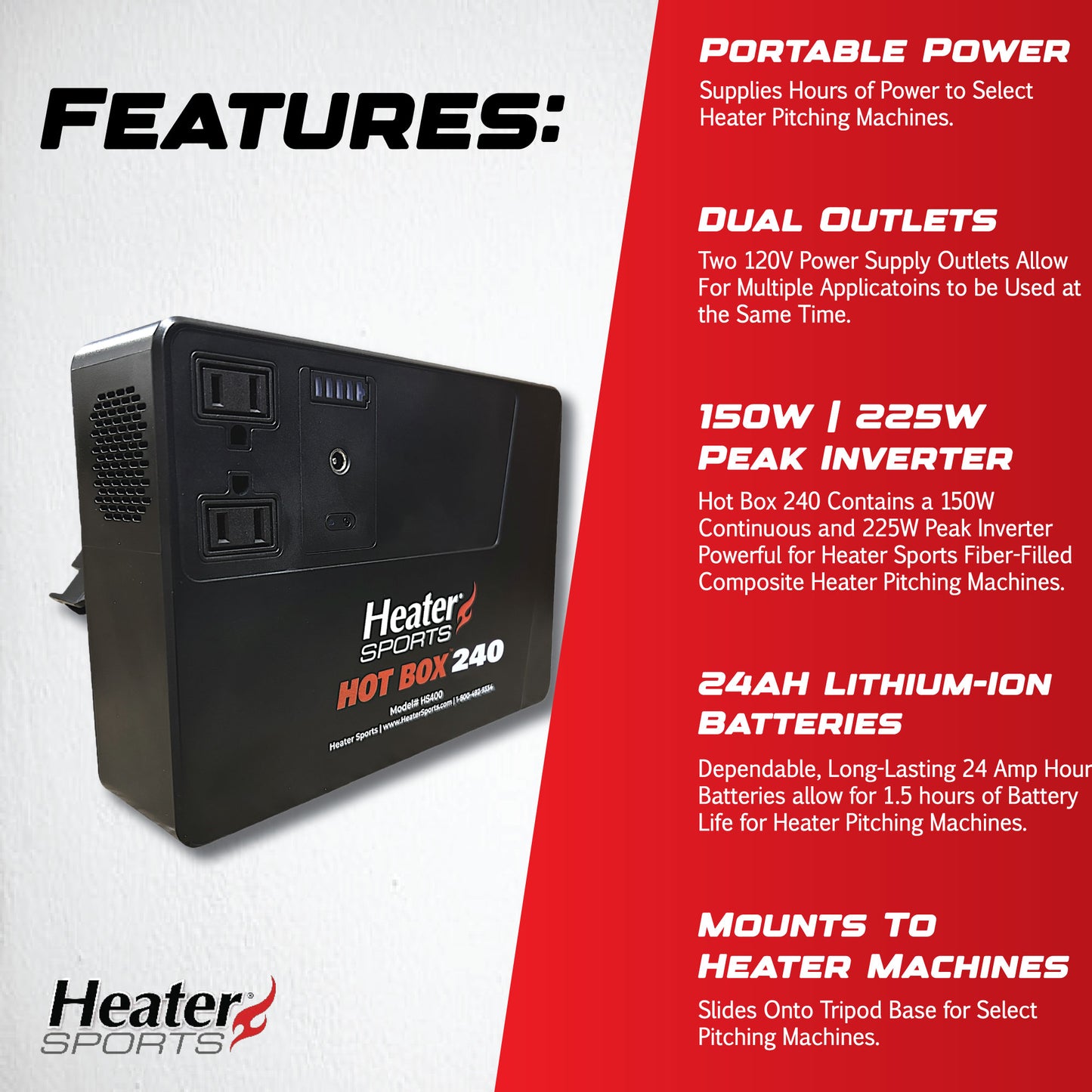 Heater Sports Hot Box 240 Portable Power Station